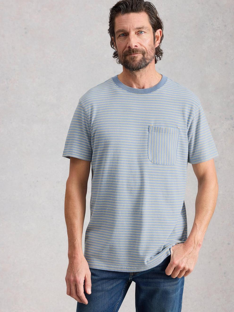 Abersoch Indigo Stripe Tee