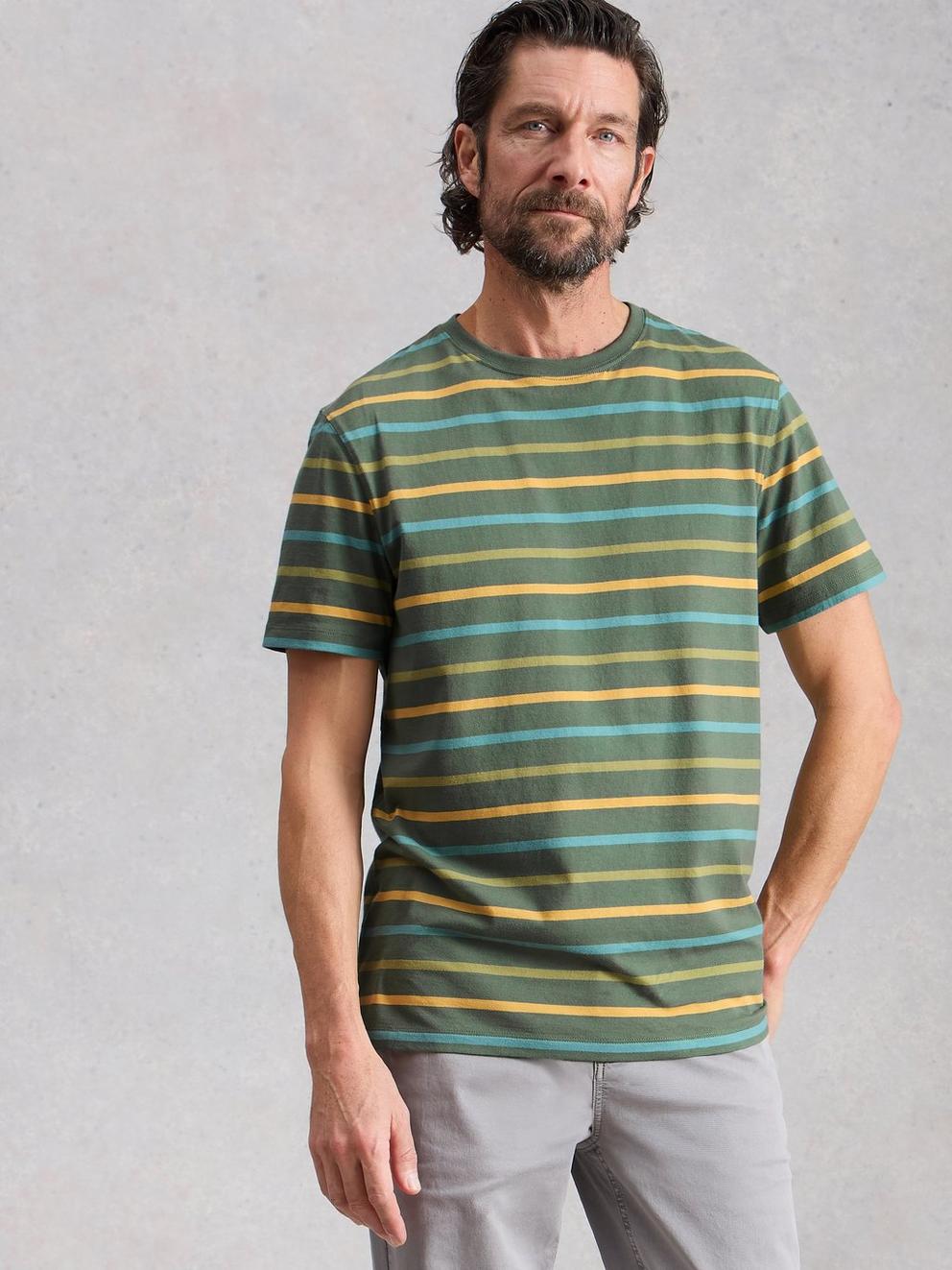 Abersoch Striped Crew Neck Tee