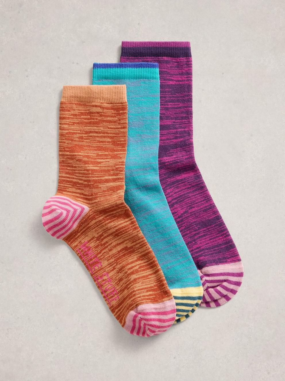3 Pack Spacedye Ankle Socks