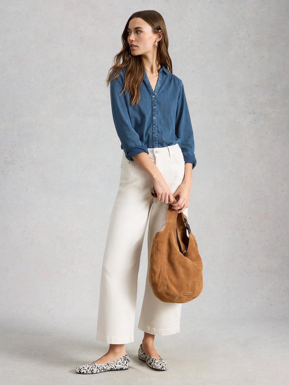 ANNIE INDIGO JERSEY SHIRT