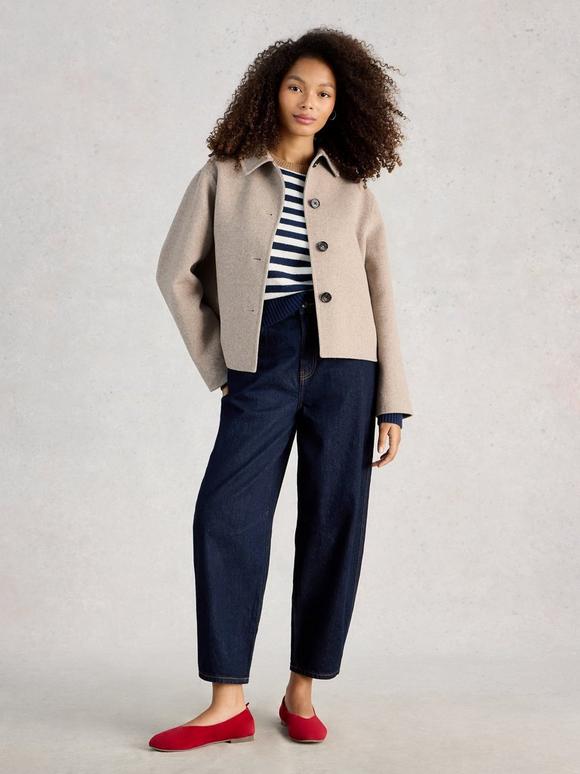 Aden Wool Blend Collared Jacket