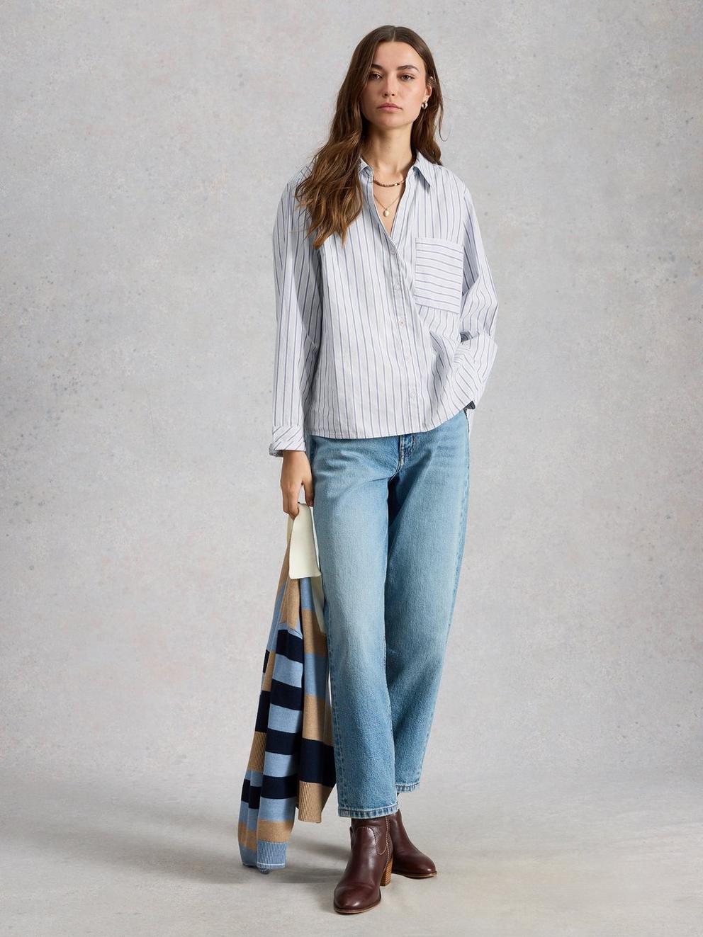 Sadie Poplin Boyfriend Shirt