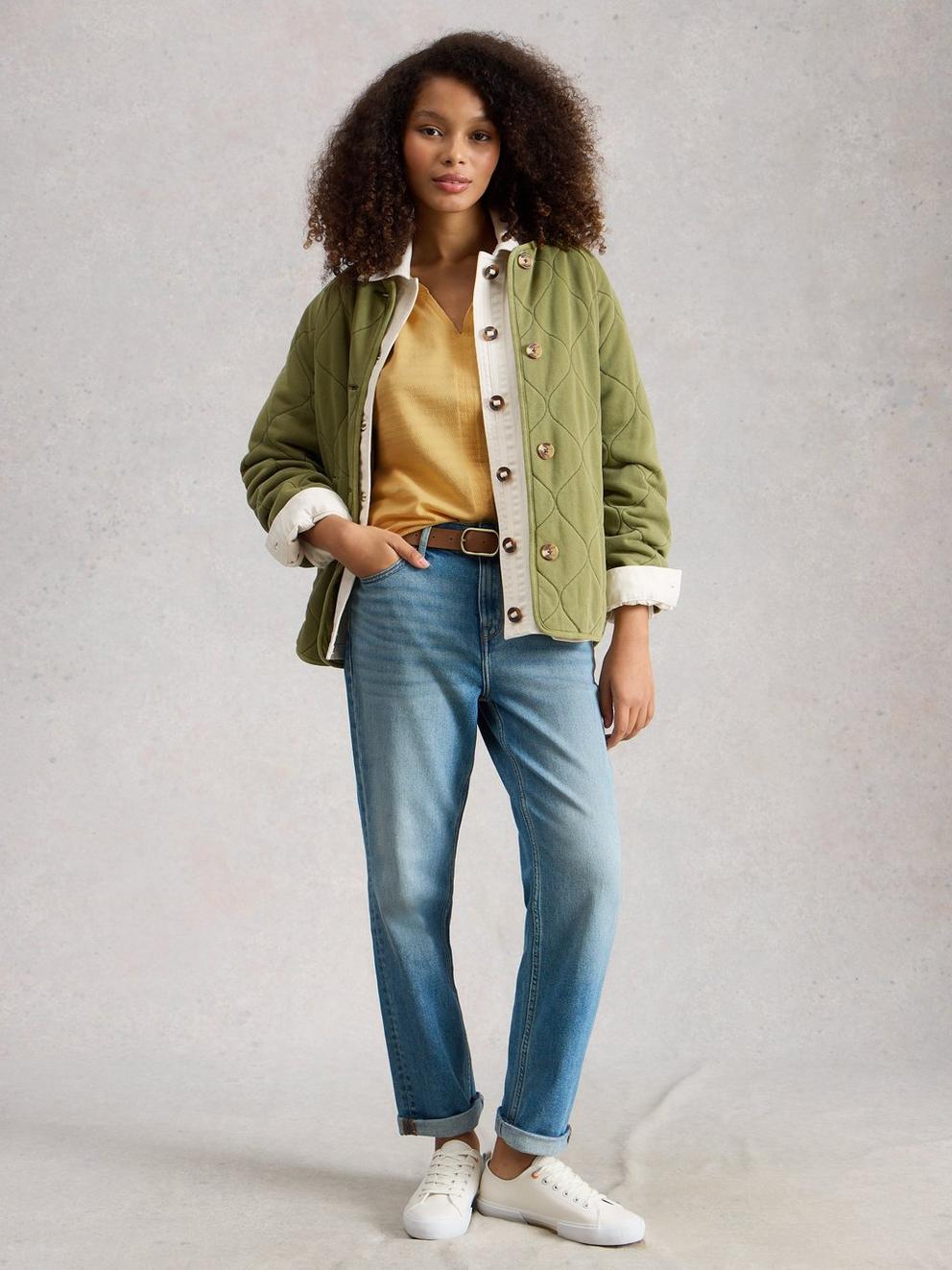 NELLY NOTCH TEXTURE TEE