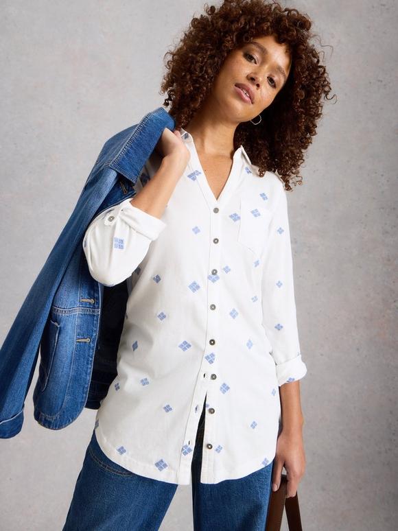 ANNIE EMBROIDERED LONGLINE