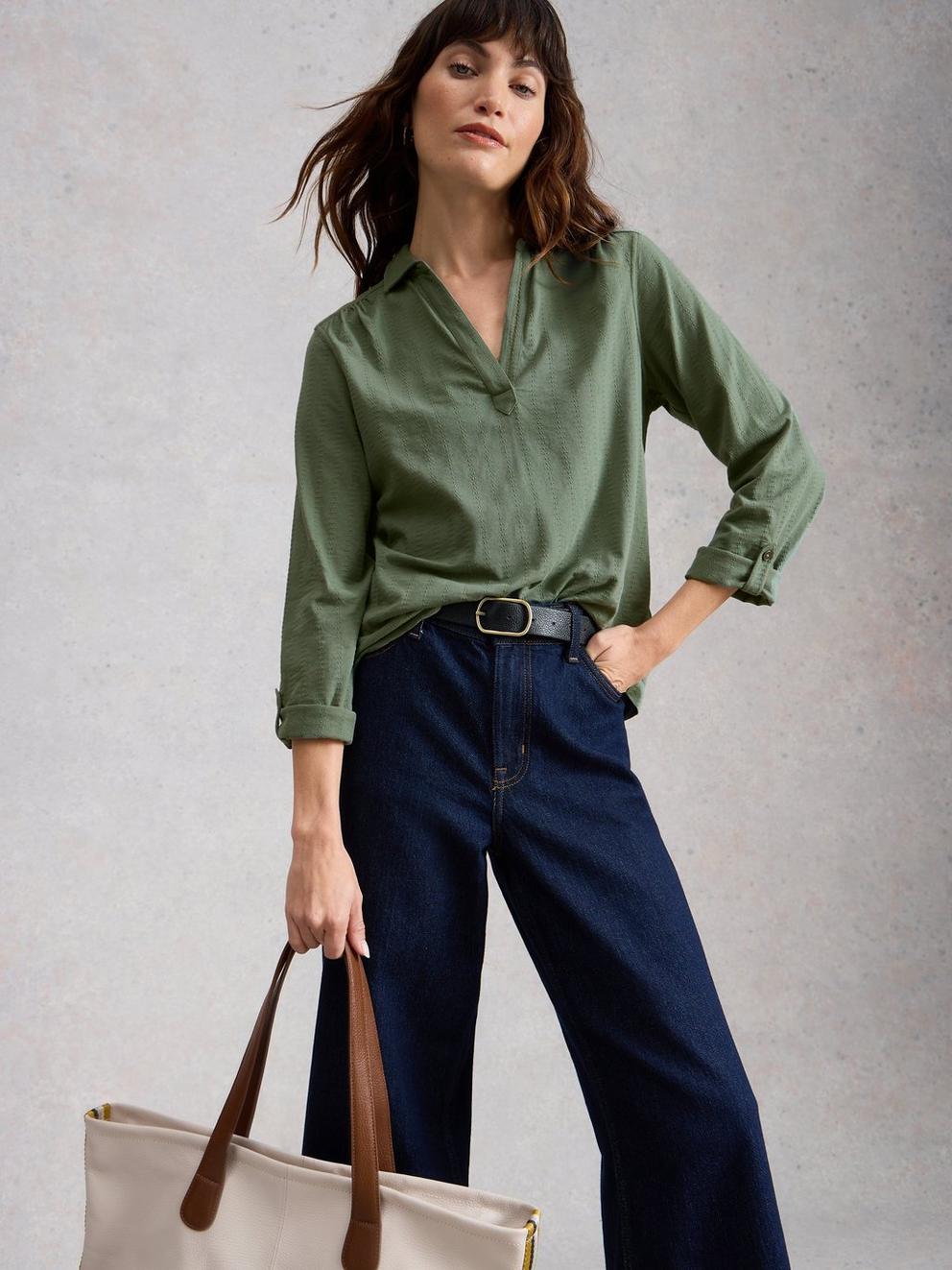 ALLIE JERSEY TEXTURE SHIRT