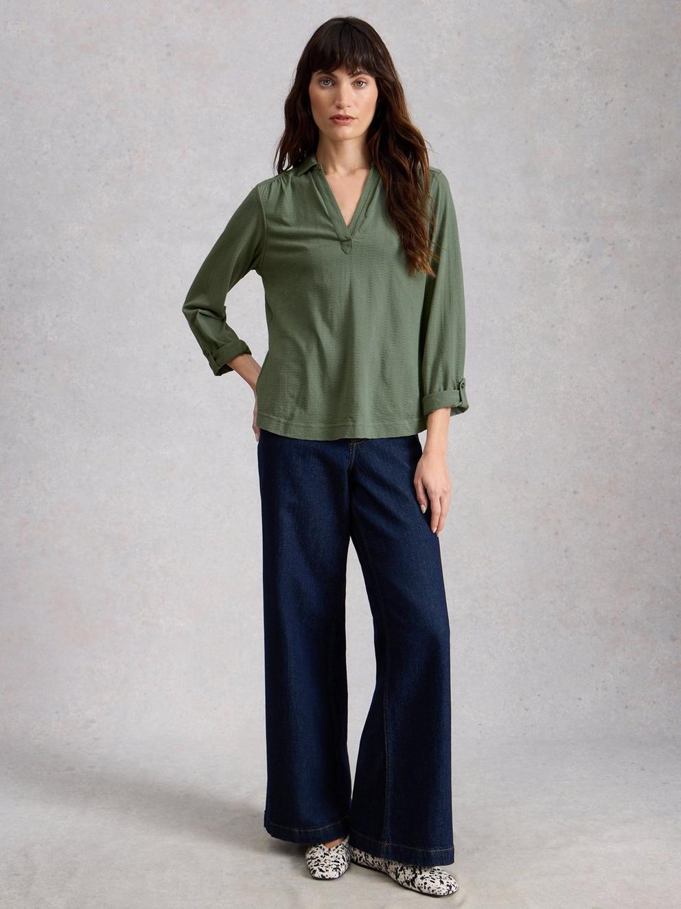 ALLIE JERSEY TEXTURE SHIRT