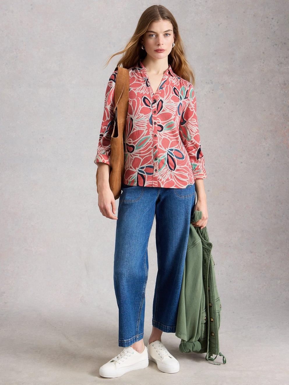 WOMENS ANNIE JERSEY SHIRT COLLARED