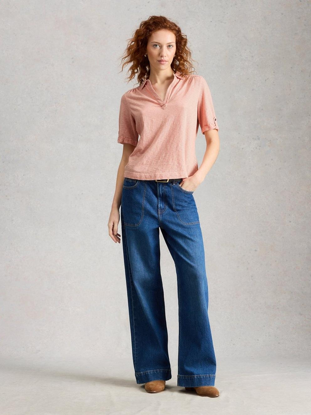 ALLIE SS STRIPE SHIRT