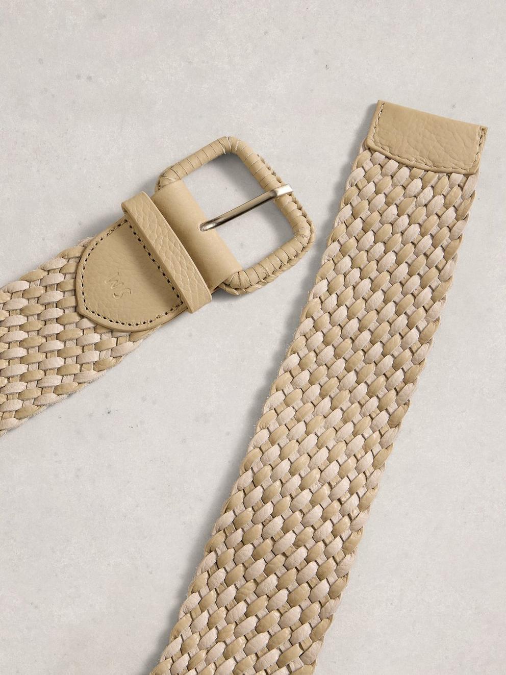 Leather Wide Weave Belt