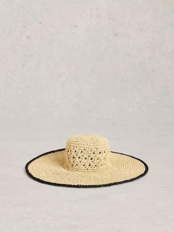 Wide Brim Crochet Hat