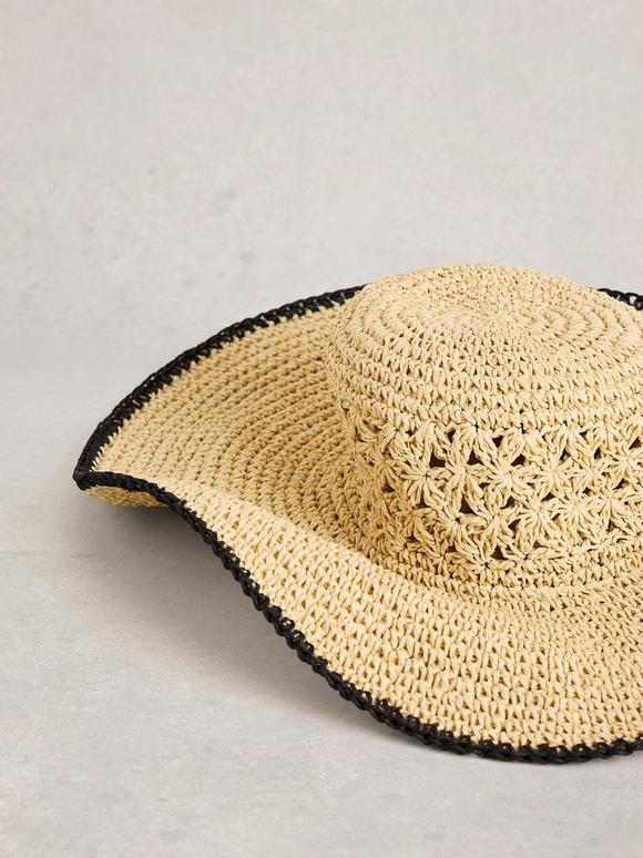 Wide Brim Crochet Hat