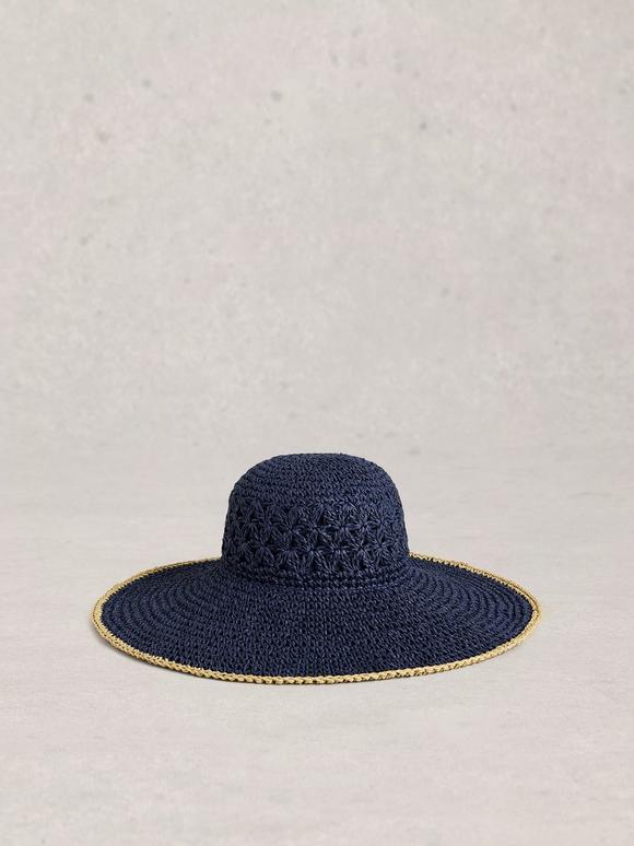 Wide Brim Crochet Hat