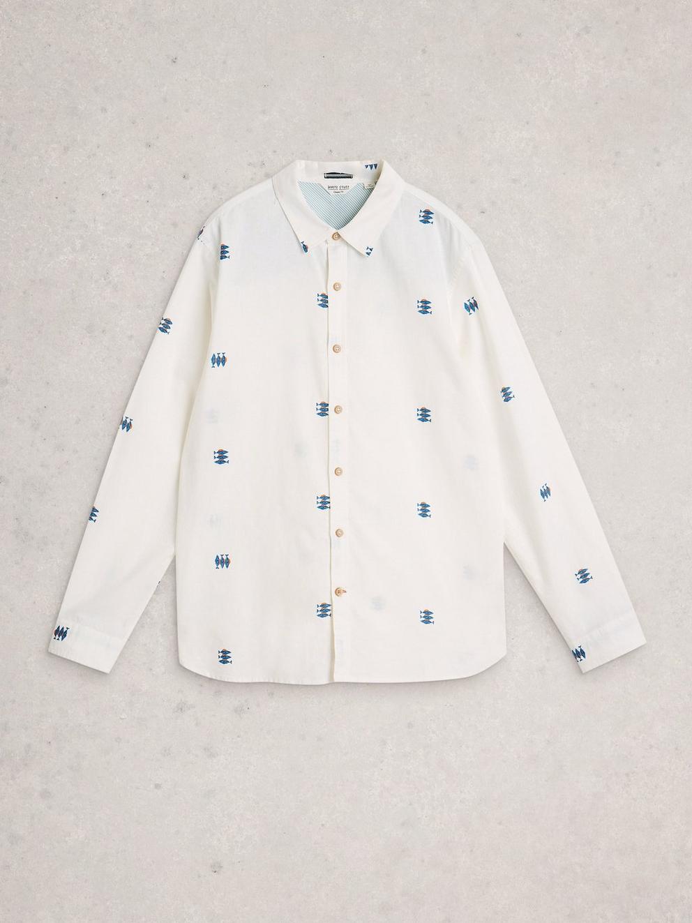 Finsbury LS Fishes Print Shirt