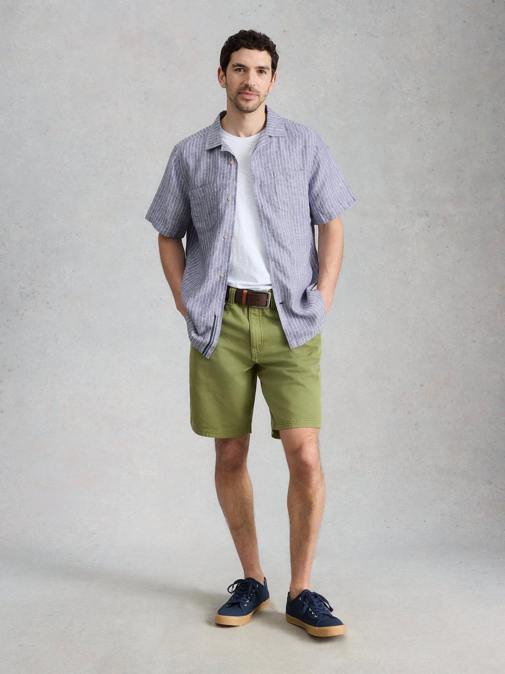 Keswick SS Linen Striped Shirt