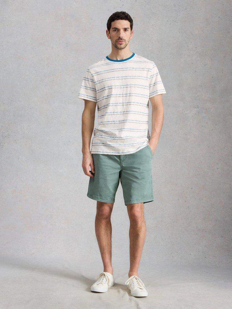 T-shirt D'été White Stuff - Taille UK 12 - Bleu Et Blanc - Coton - Occasion Très Bon état