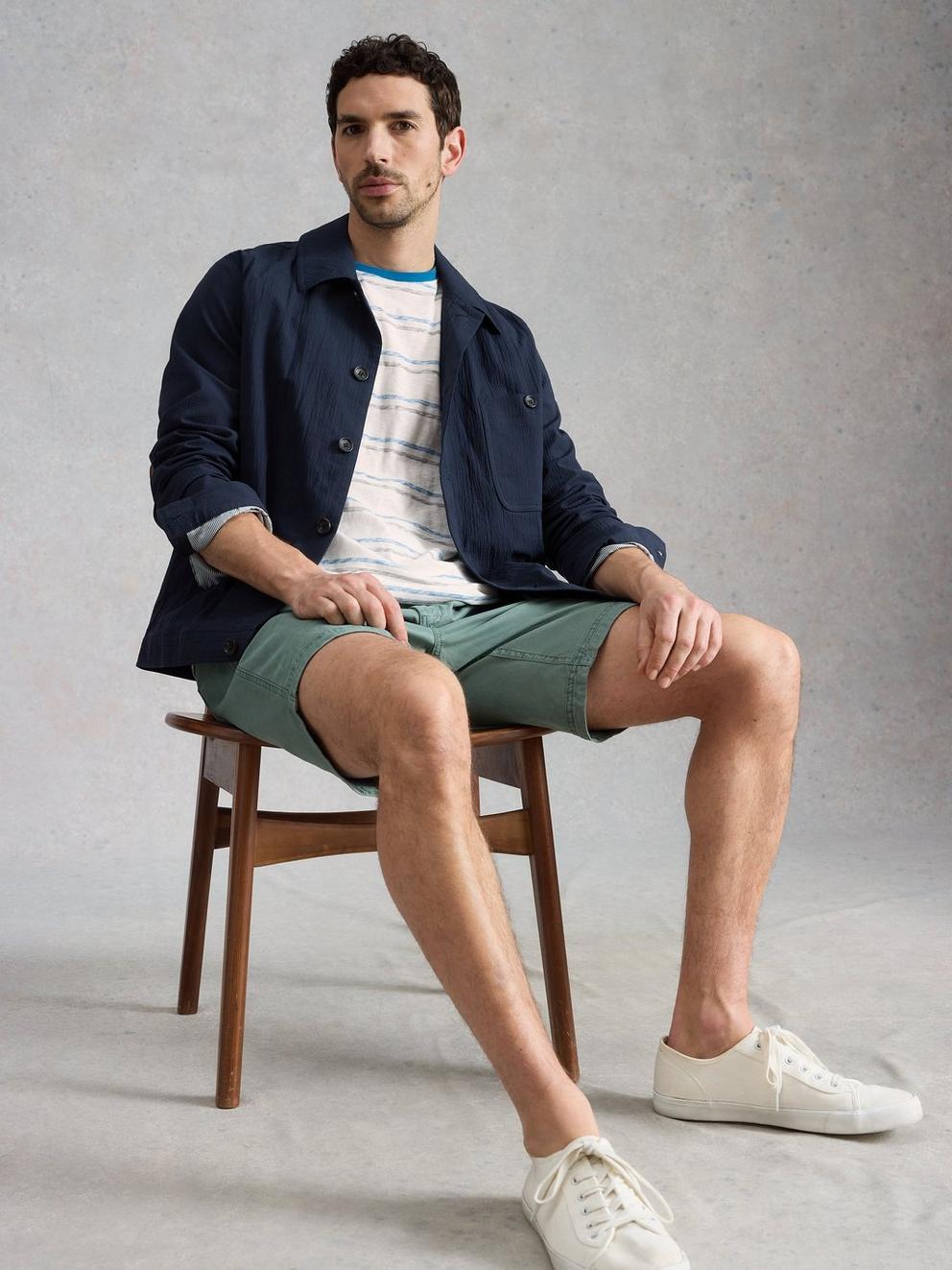 Abersoch Reverse Stripe SS Tee