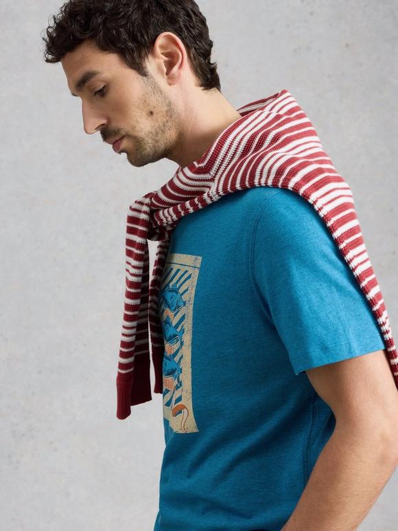 Abersoch Checker Graphic Tee