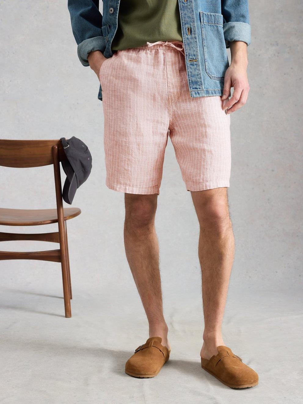 Lewes Stripe Linen Short