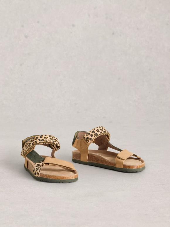Trek Patterned Strap Footbed Sandal