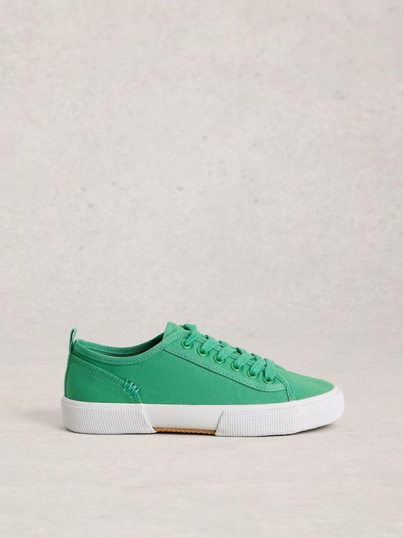 Pippa Lace Up Canvas Trainers