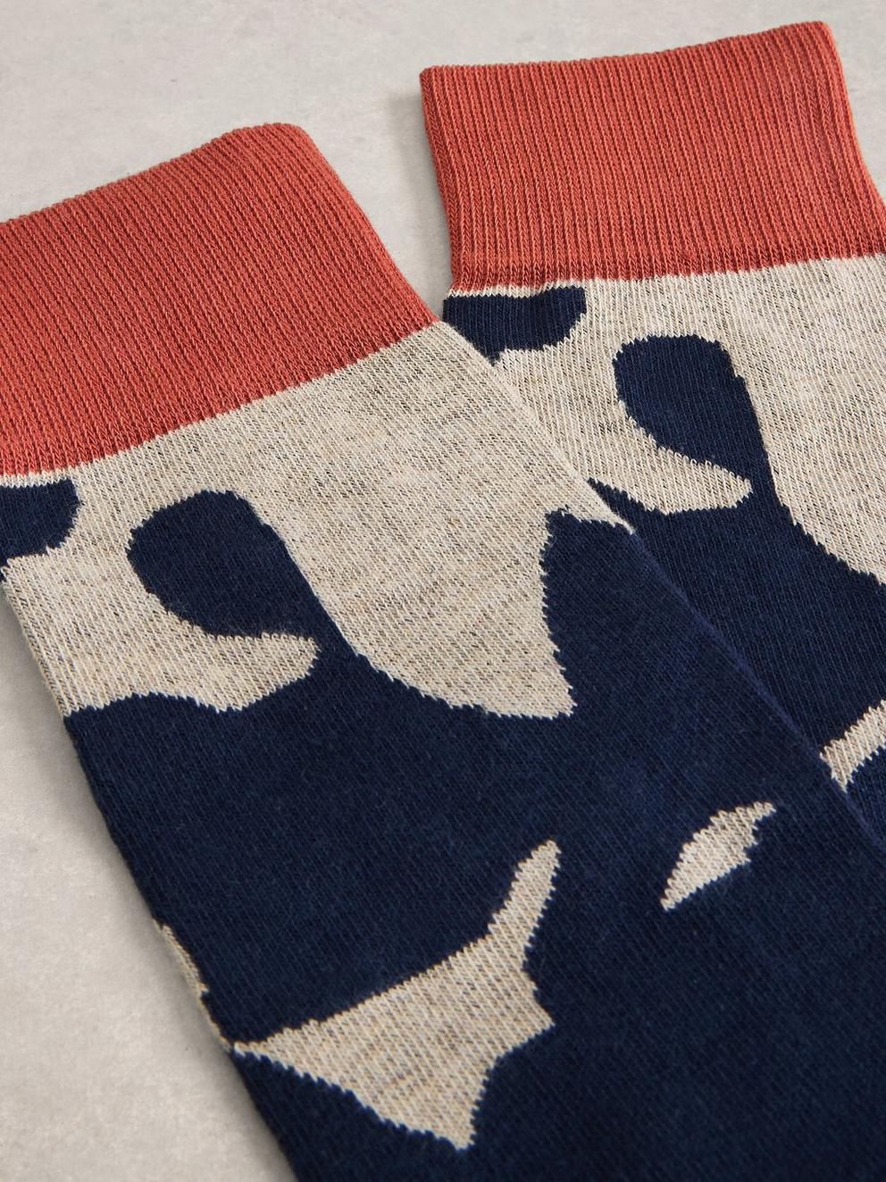 Abstract Print Ankle Sock