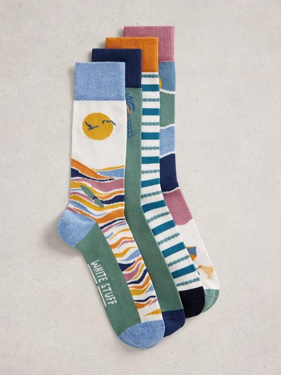 4PK Holiday Ankle Socks