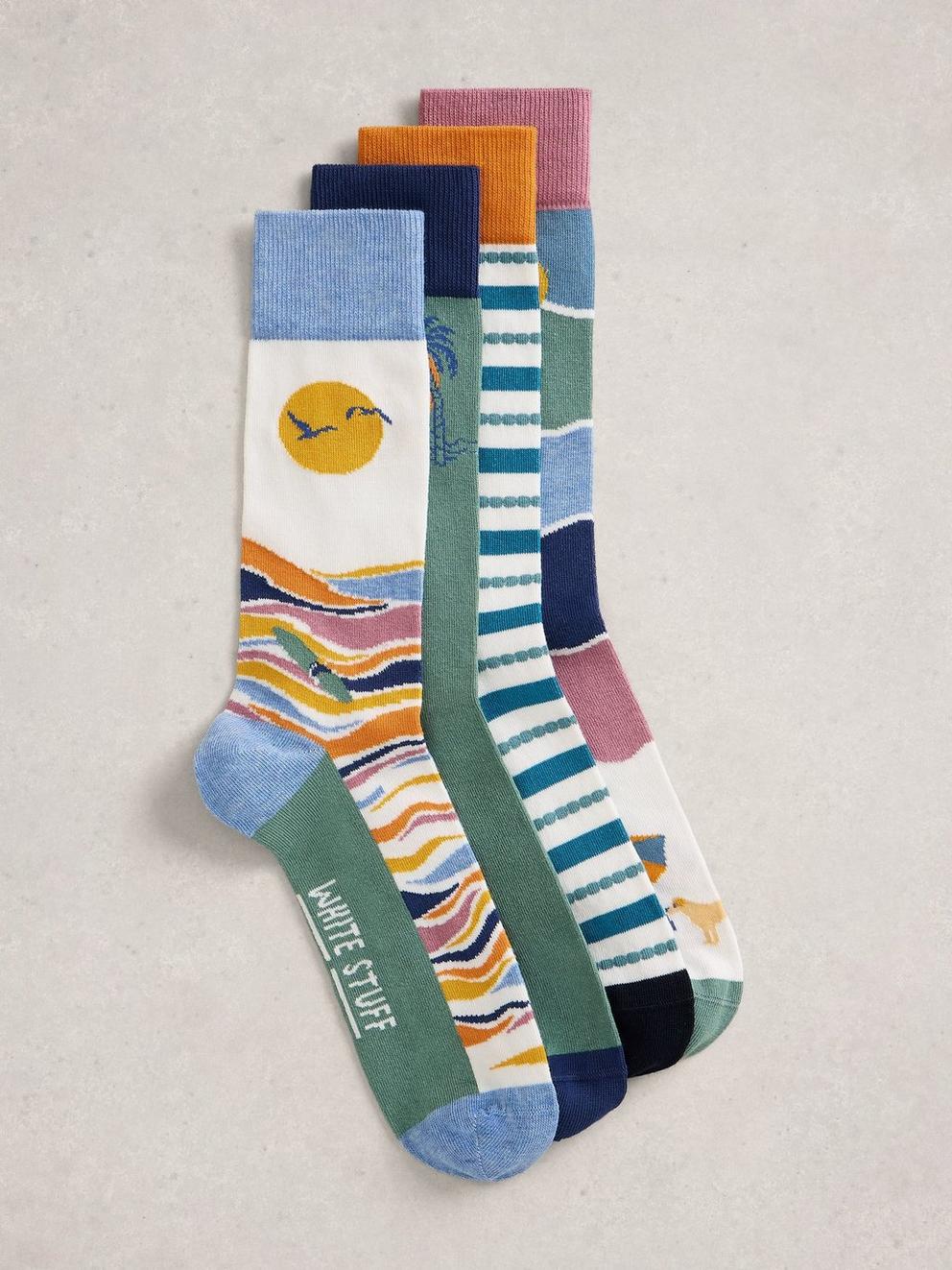 4PK Holiday Ankle Socks