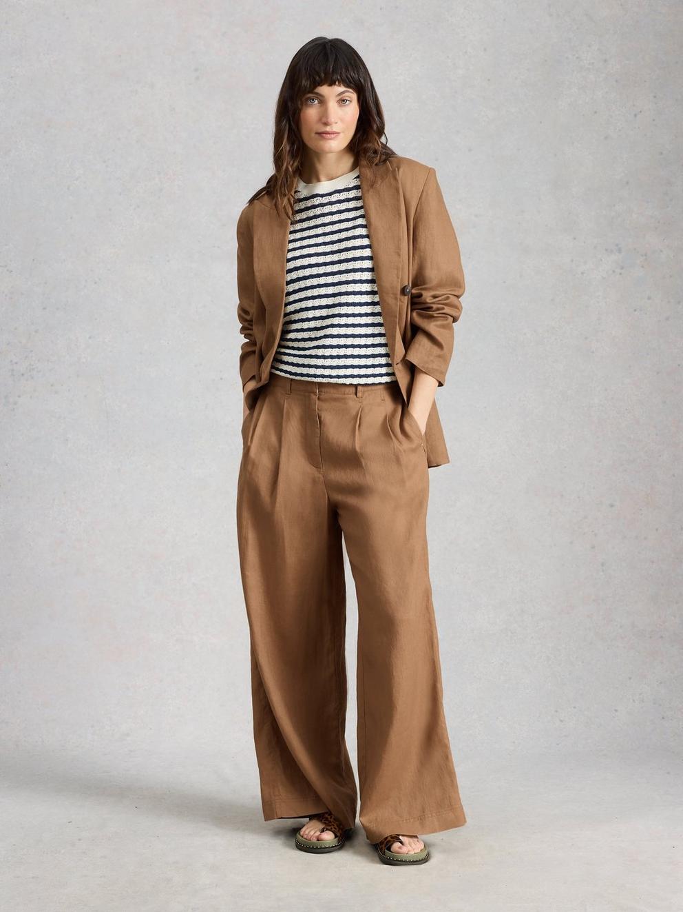 Sasha Wide Leg Linen Trouser