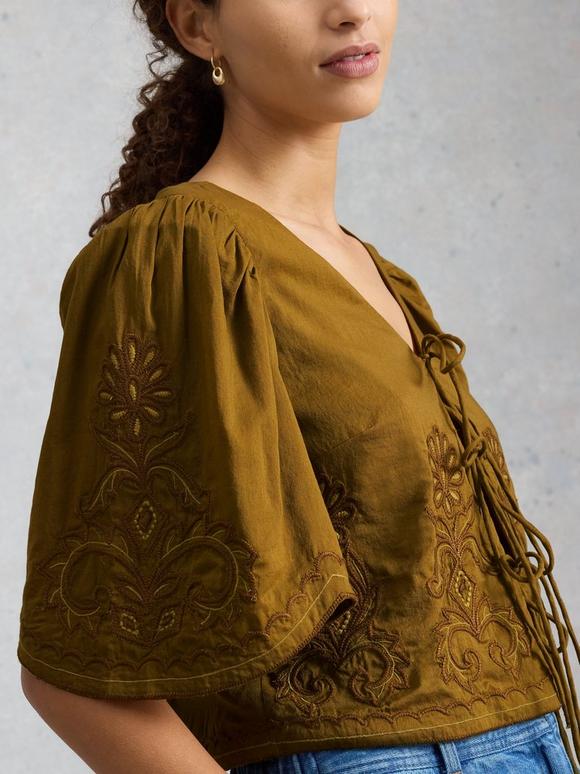 Erin Tie Front Top
