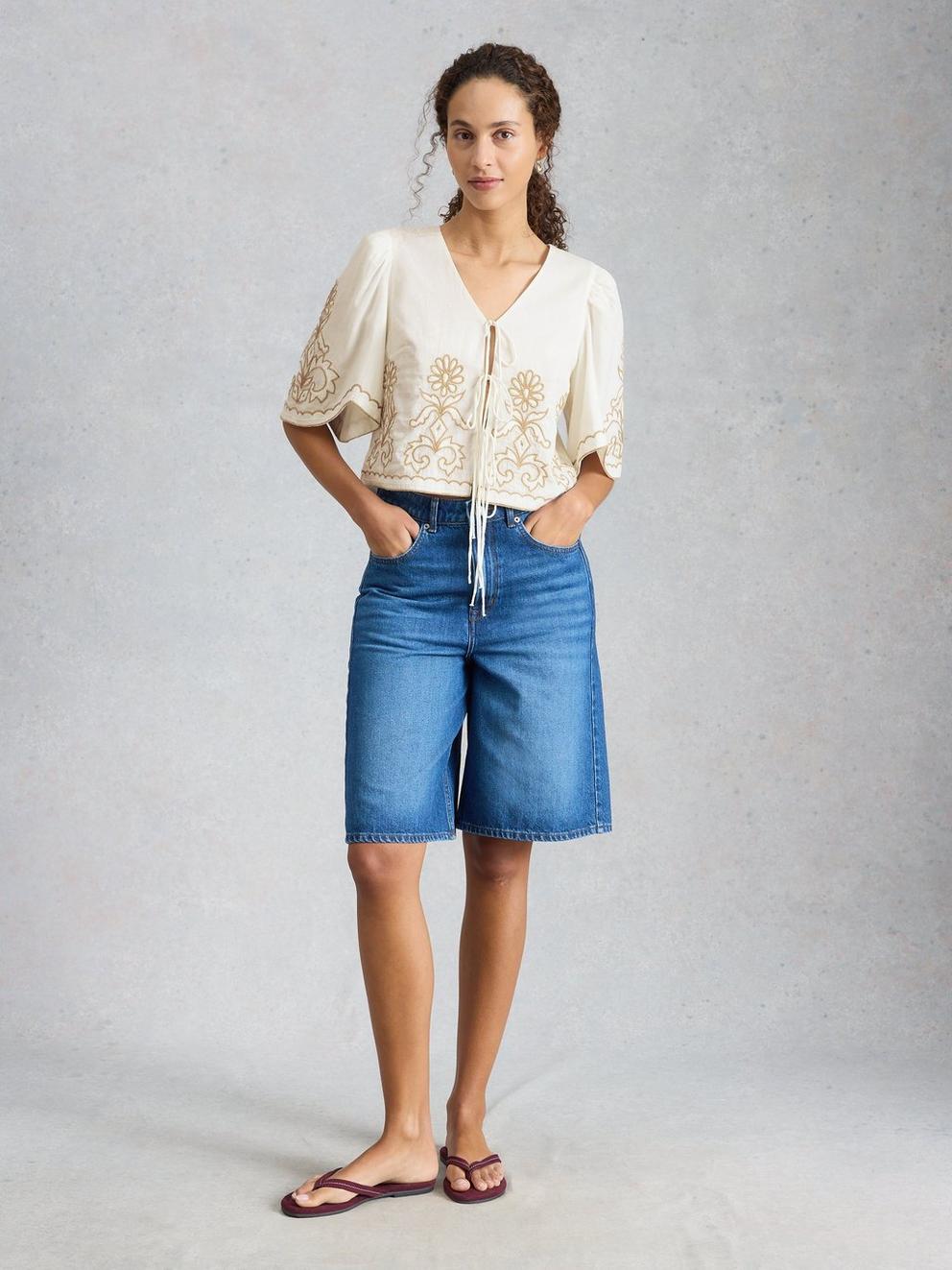 Erin Tie Front Top