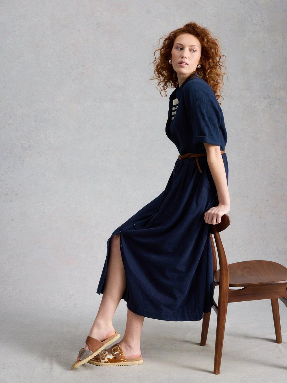 Rylee Double Cloth Shirt Dress