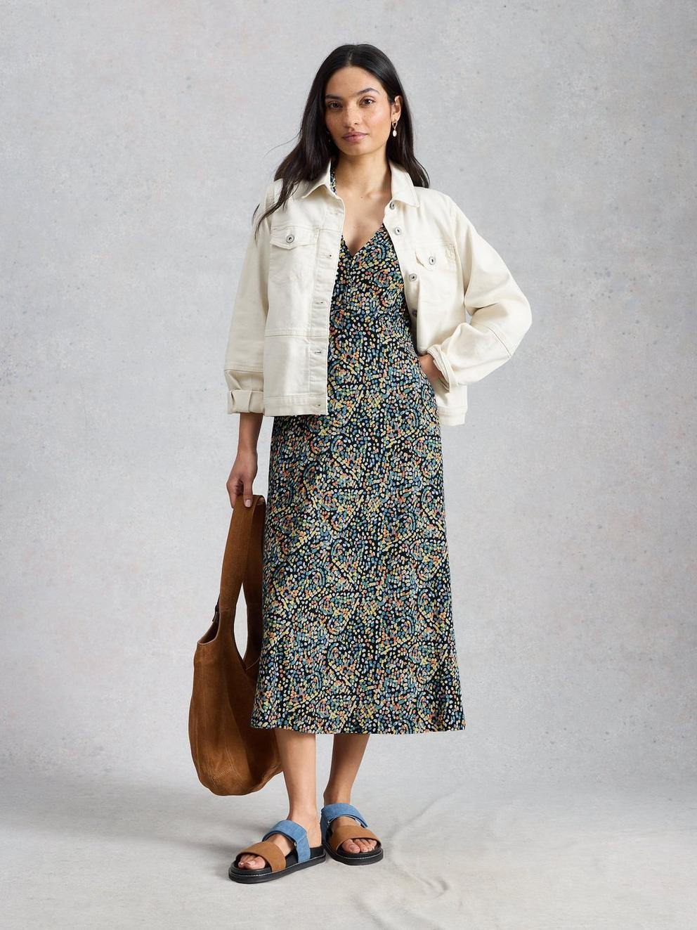 Megan Jersey Short Sleeve Midi Dress