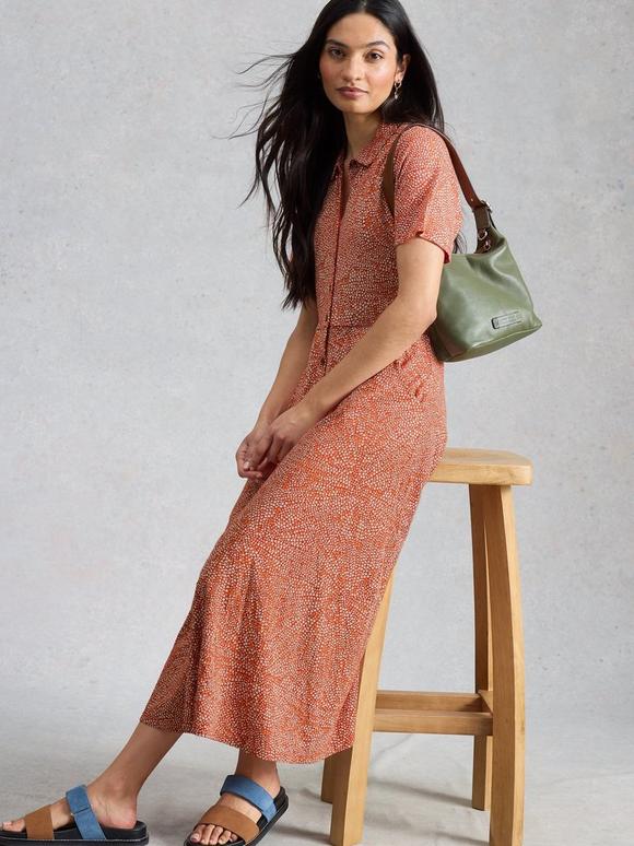Rua Jersey Collared Midi Dress