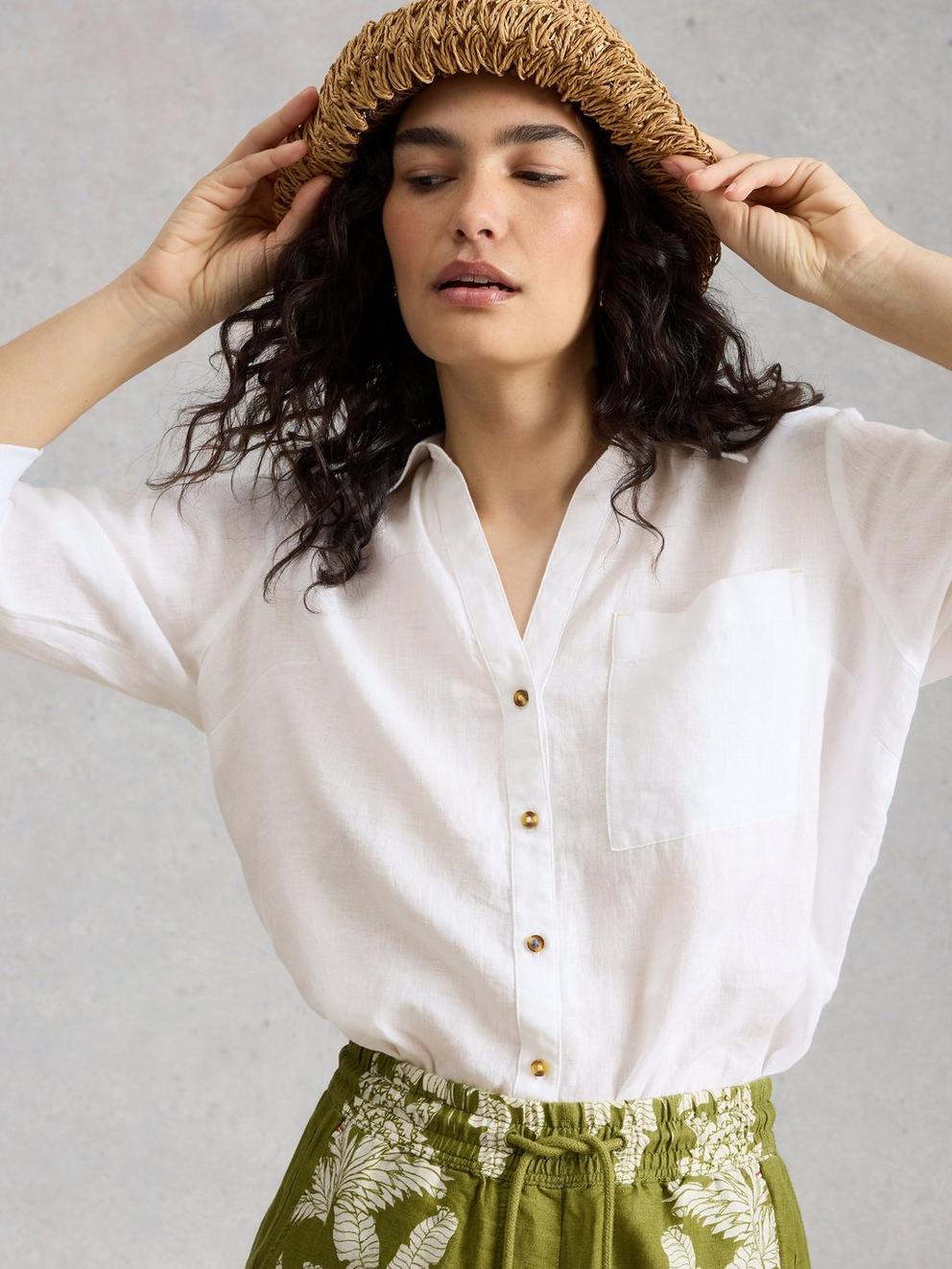 Sadie Linen Boyfriend Shirt