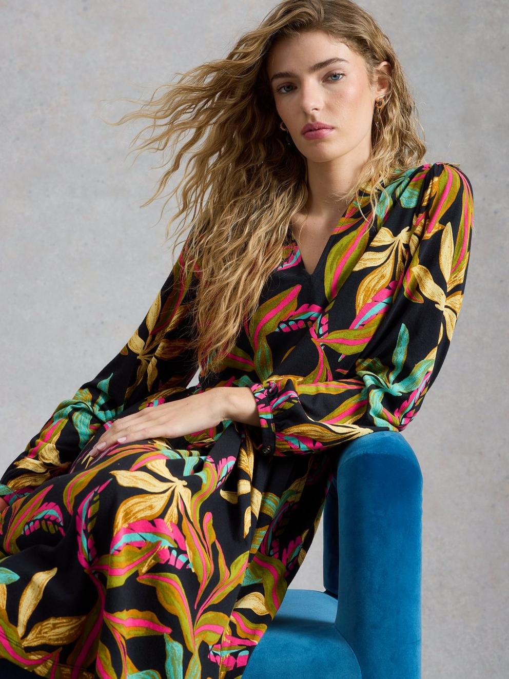 Lola Jersey Notch Neck Dress
