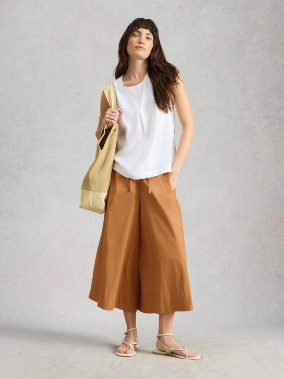 Lauryn Poplin Wide Leg Crop