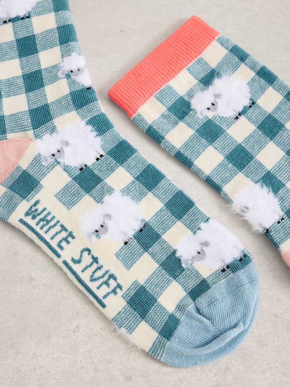 Patterned Fluffy Ankle Sock