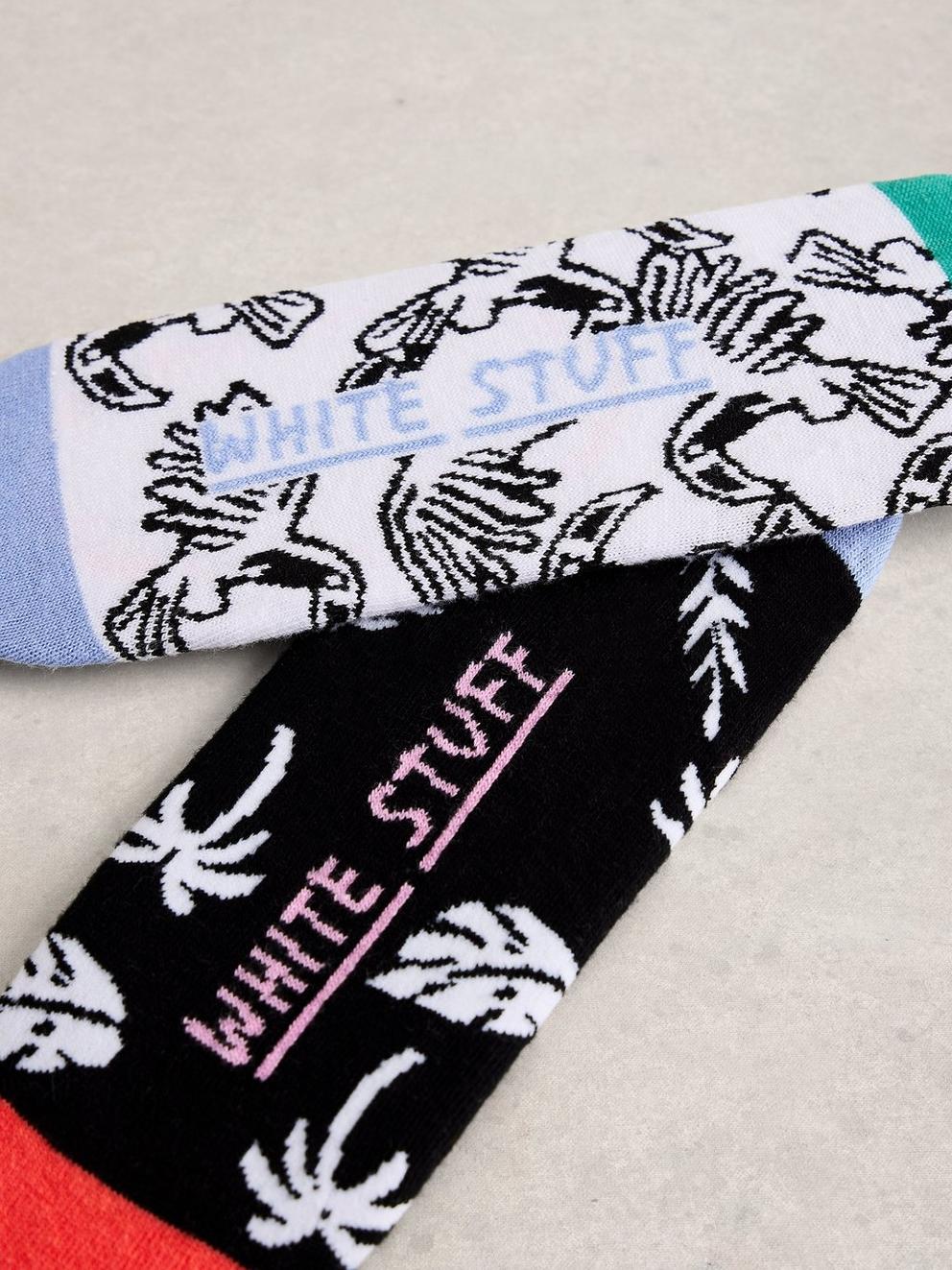 2PK Tropical No Show Socks