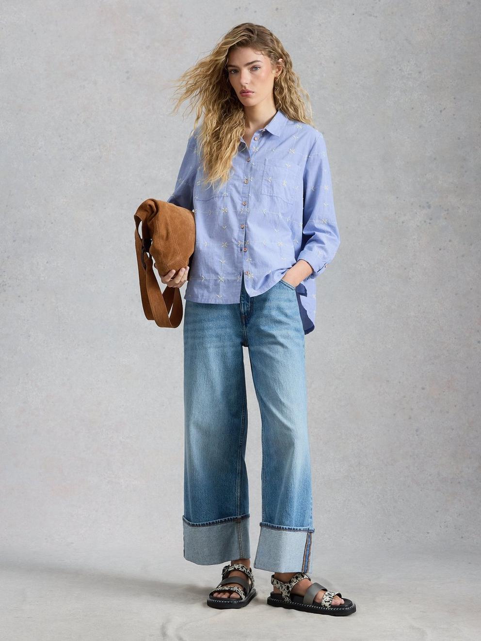 Sophie Collared Embroidered Shirt