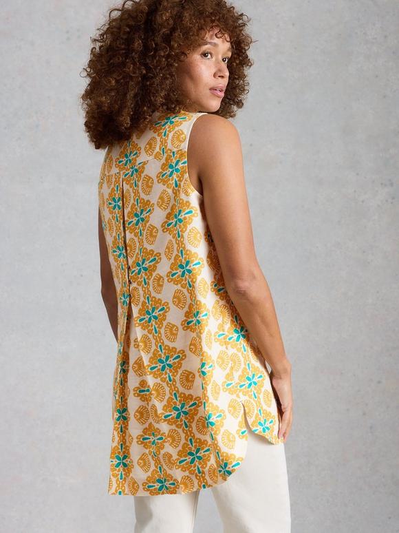 Bianca Sleeveless Linen Tunic