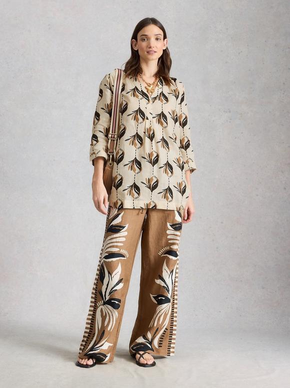 Bianca Linen Printed Tunic