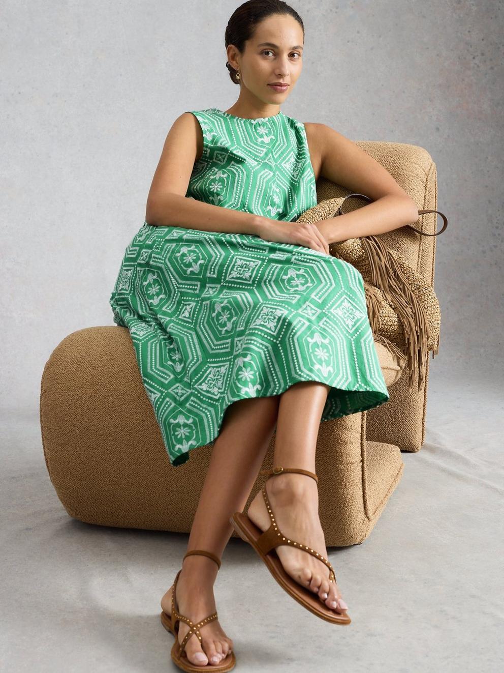 Hallie Embroidered Midi Skirt