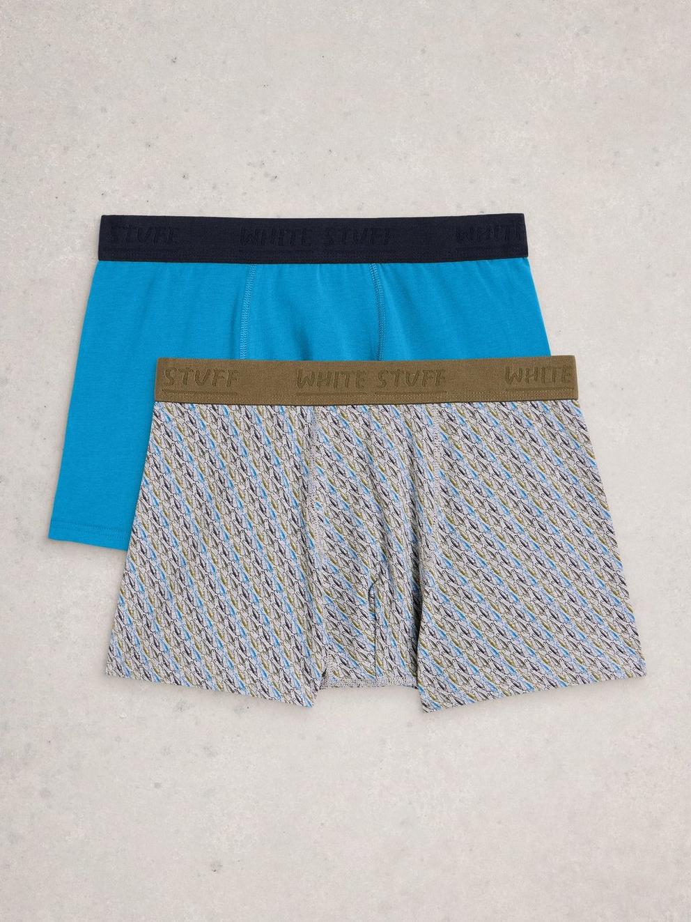 Hove 2pk Boxers Striped Plain