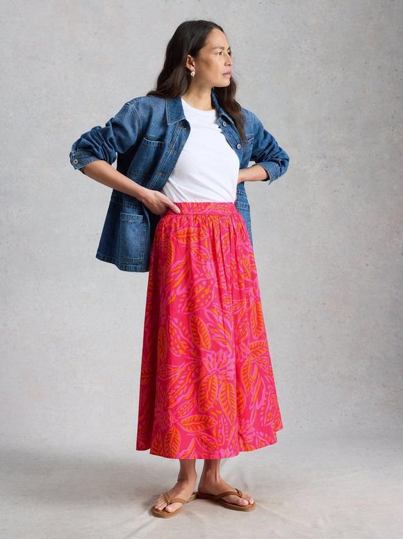 Abigail Midi Printed Skirt