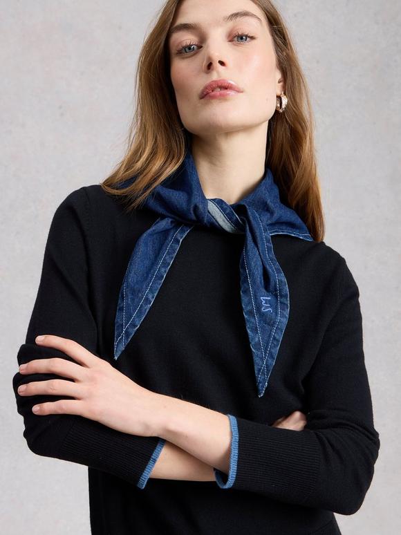 Charlie Denim Triangle Scarf