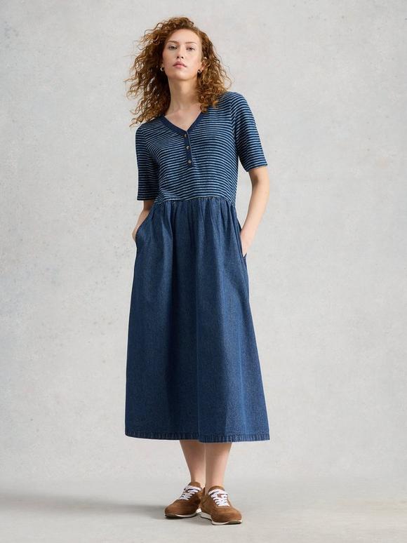 Shay Jersey Mix Midi Dress