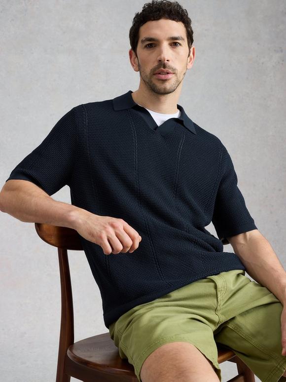 Thame Texture Knitted Polo