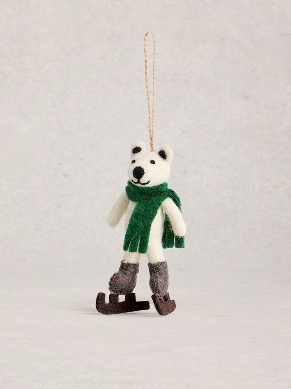 Skating Polar Bear Hanging Dec