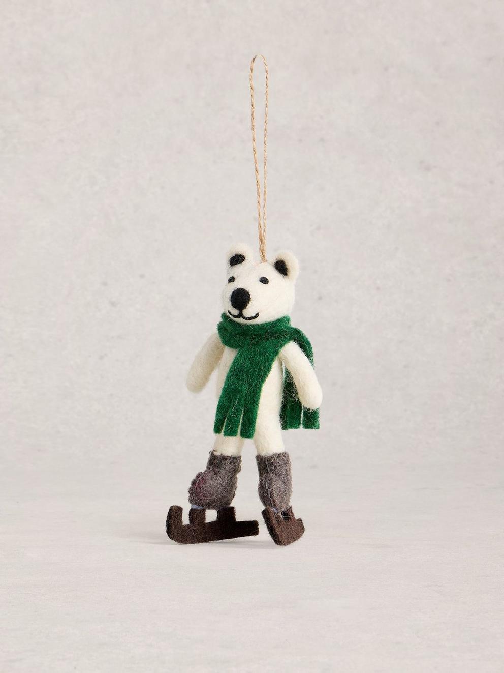 Skating Polar Bear Hanging Dec
