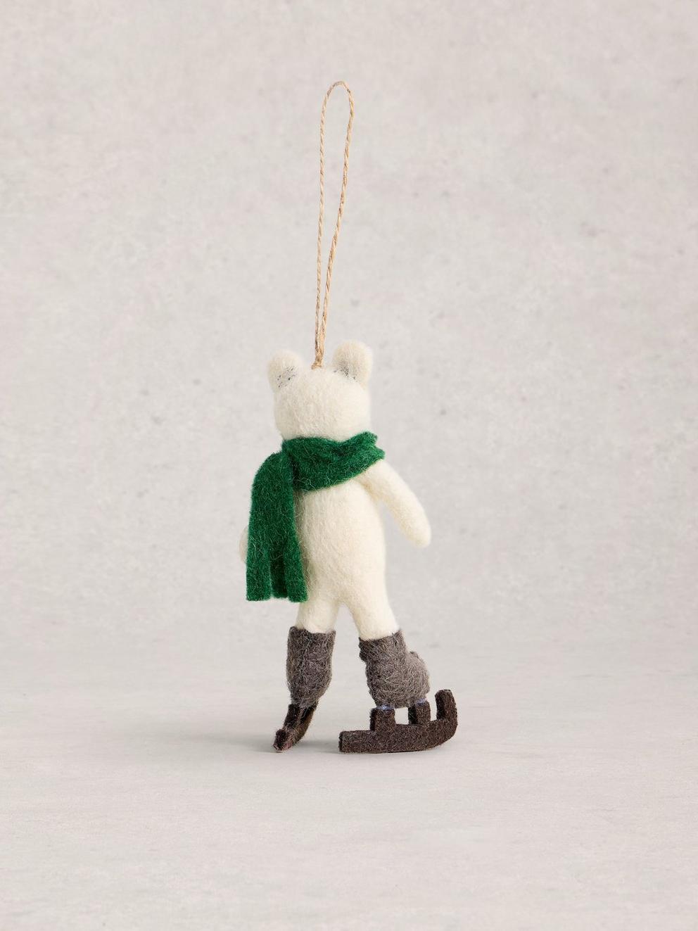 Skating Polar Bear Hanging Dec